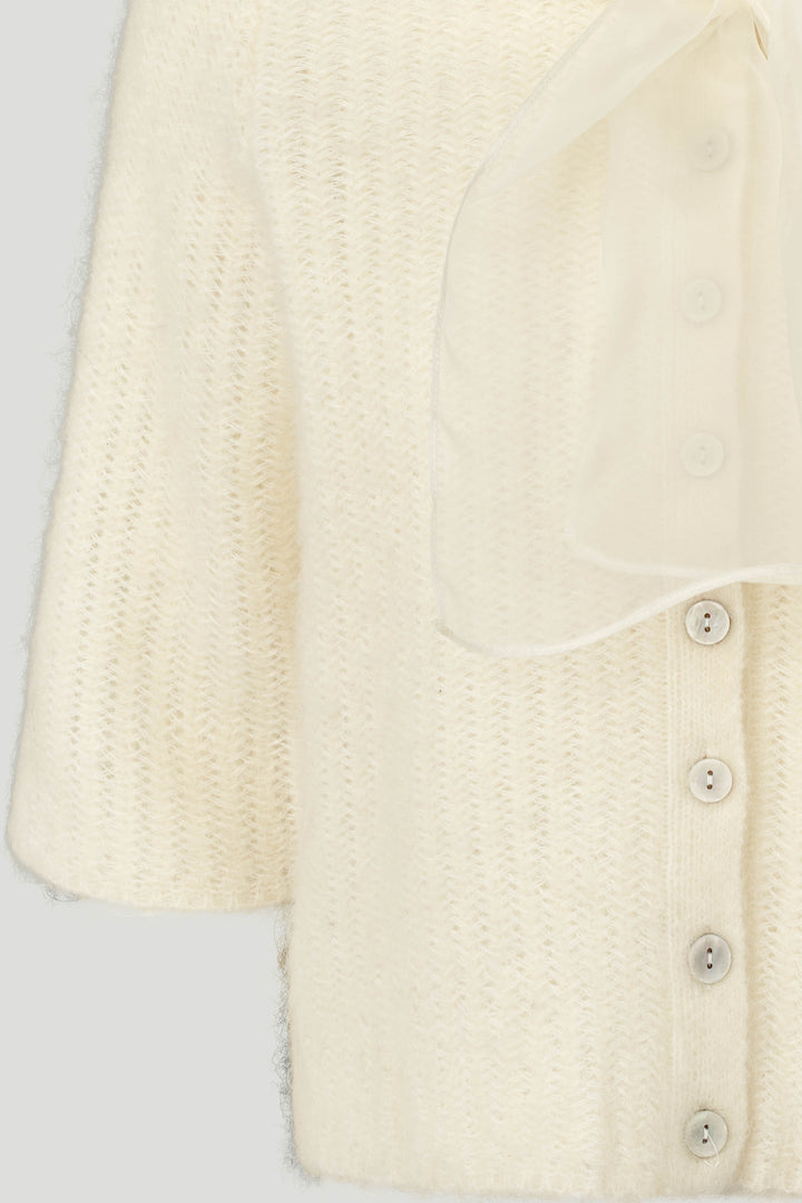 PBO PBOValentina strikcardigan KNITWEAR, LIGHT 03 Ecru