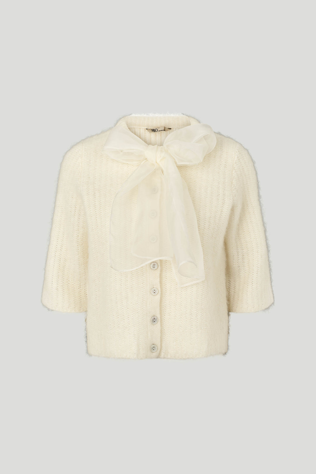 PBO PBOValentina strikcardigan KNITWEAR, LIGHT 03 Ecru