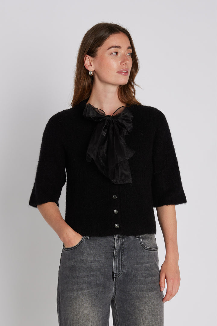 PBO PBOValentina strikcardigan KNITWEAR, LIGHT Sort