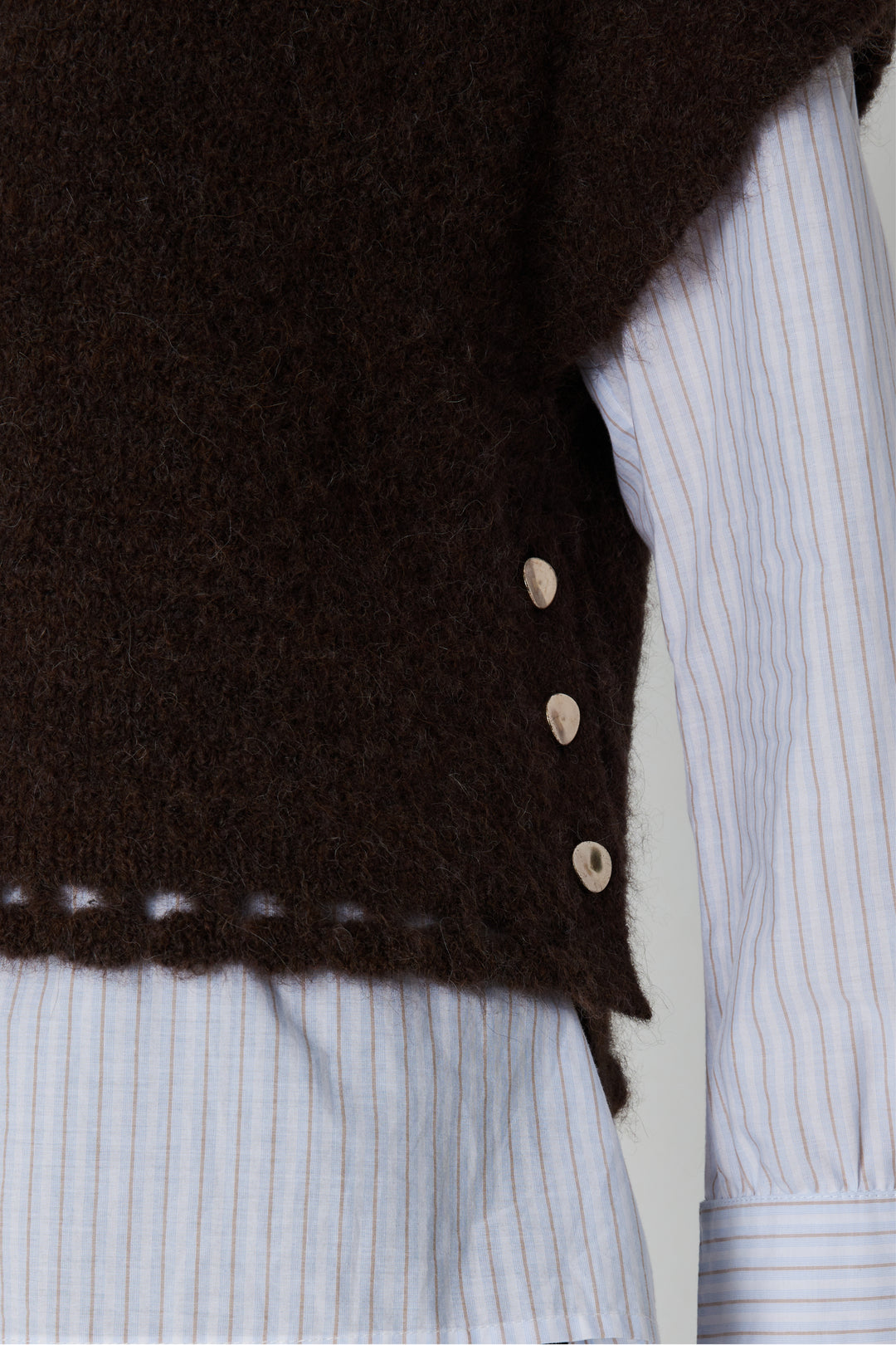 PBO PBOVallio strikvest KNITWEAR 691 Chocolate