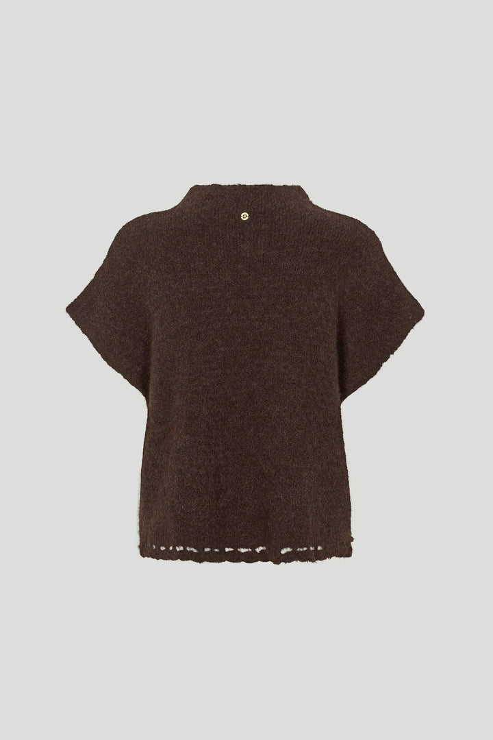 PBO PBOVallio strikvest KNITWEAR 691 Chocolate