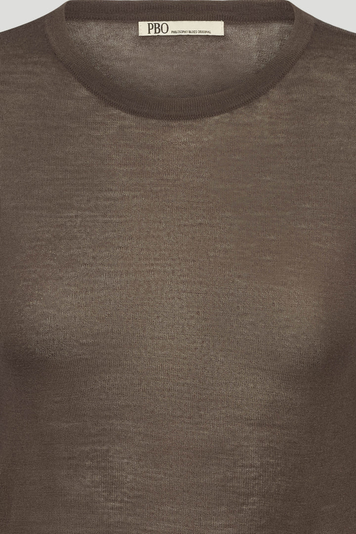 PBO PBOVeloka strikbluse KNITWEAR 698 Smoke