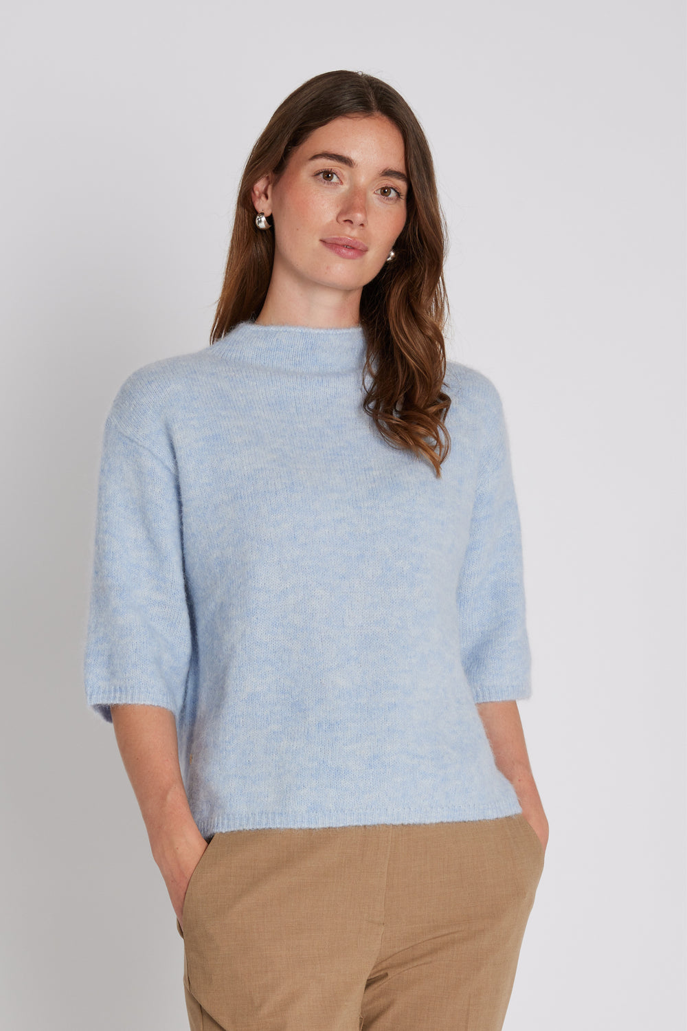 PBO PBOVera striktrøje KNITWEAR 268 Cashmere blue