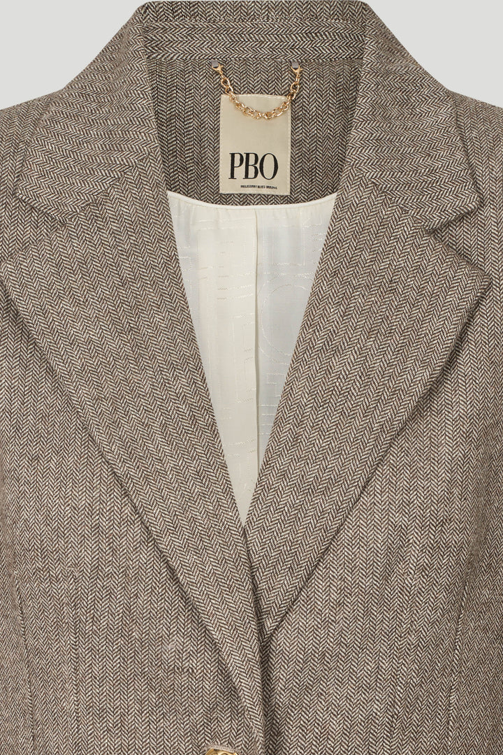 PBO PBOVerato kort blazer BLAZERJACKETS 168 Soft brown