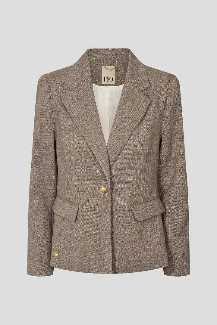 PBO PBOVerato kort blazer BLAZERJACKETS 168 Soft brown