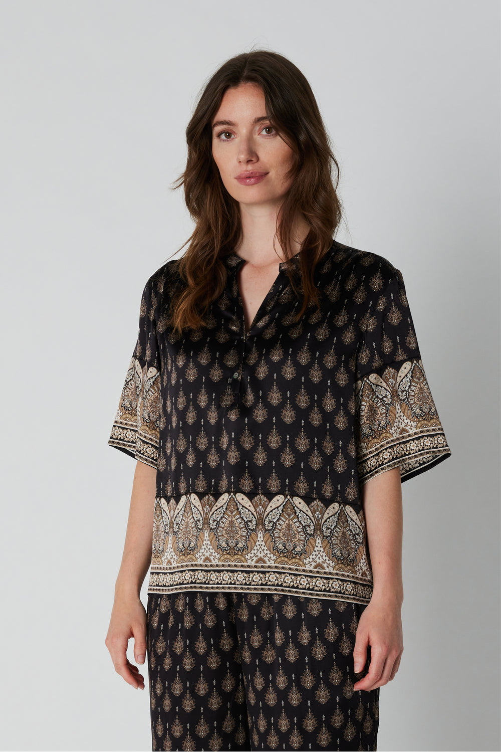PBO PBOVila silkebluse BLOUSE 992 Black mix
