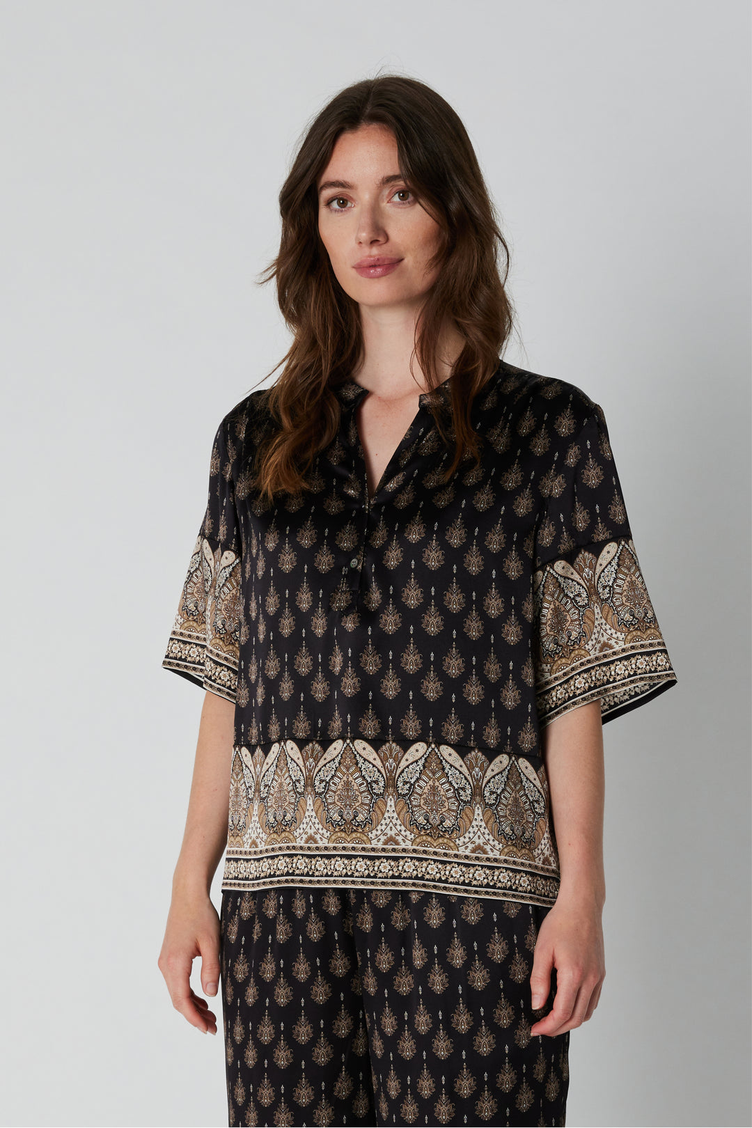 PBO PBOVila silkebluse BLOUSE 992 Black mix