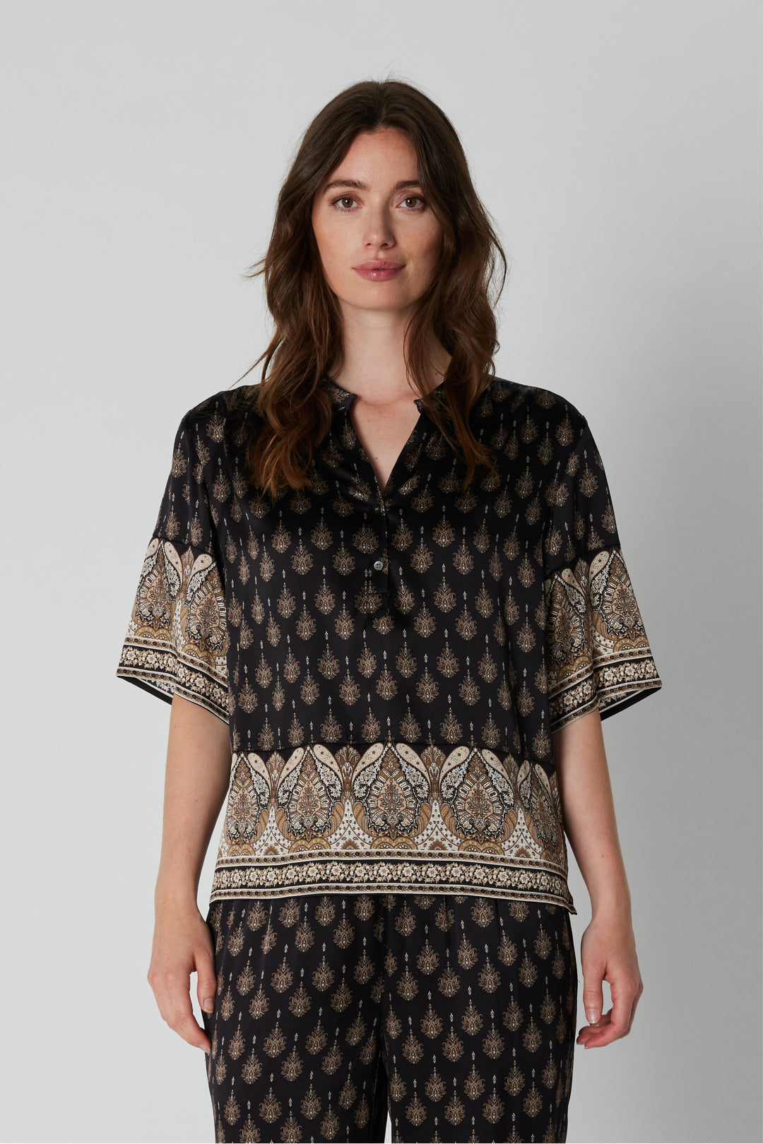 PBO PBOVila silkebluse BLOUSE 992 Black mix