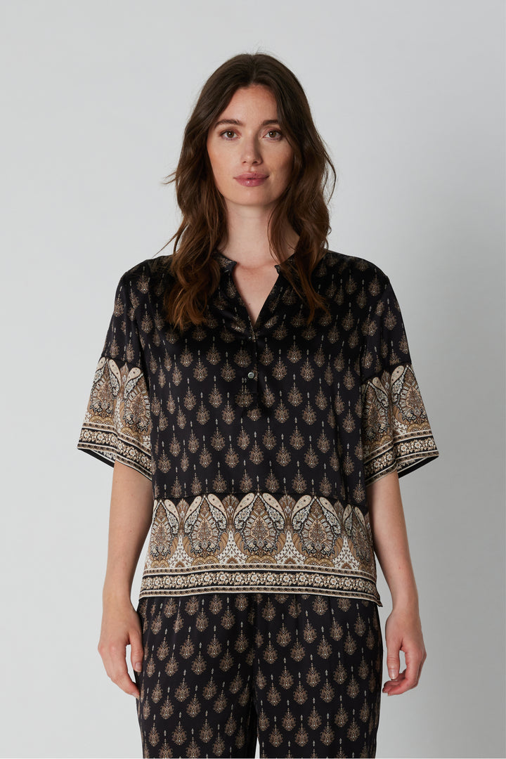 PBO PBOVila silkebluse BLOUSE 992 Black mix
