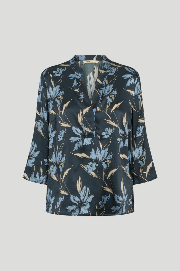 PBO PBOVinda silkebluse BLOUSE 30 Navy