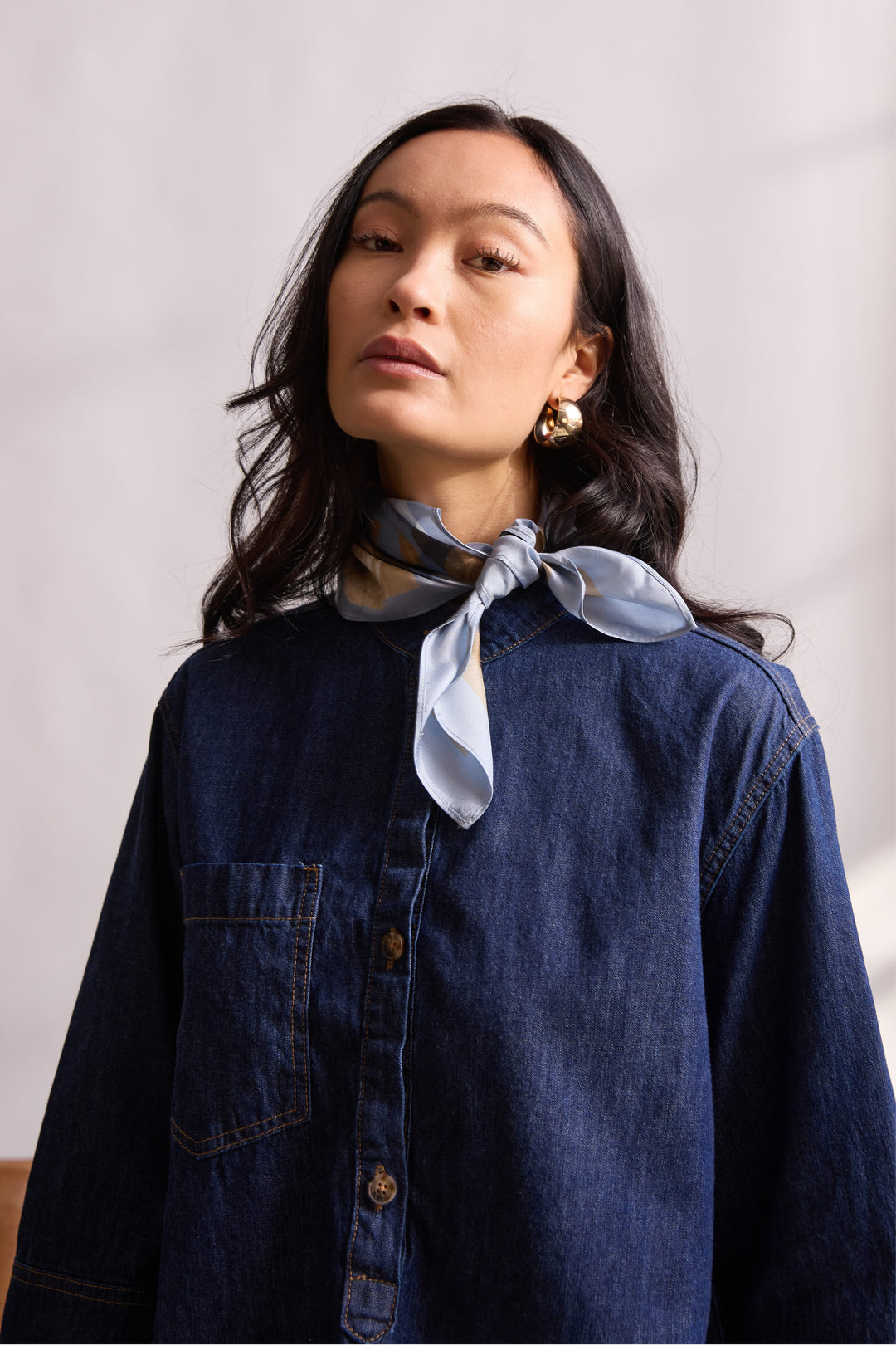 PBO PBOWildflower tørklæde ACCESSORIES 687 Dark flower print