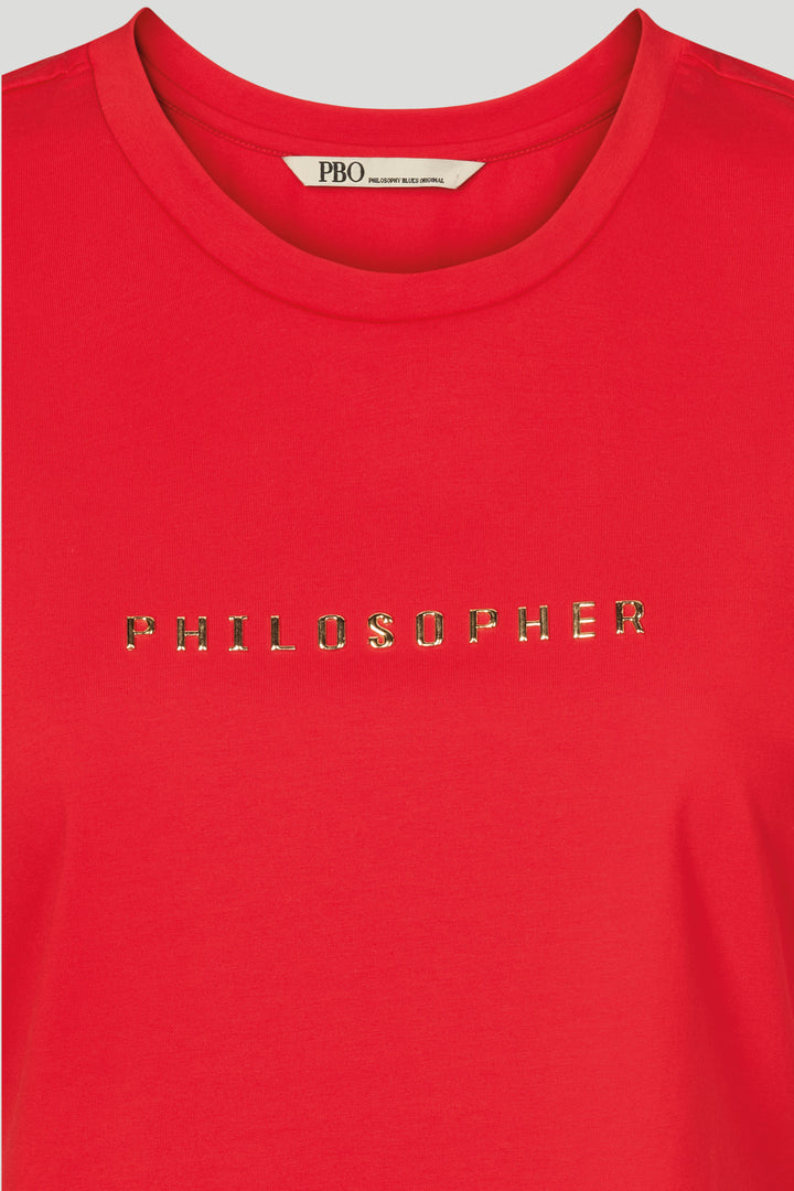 PBO Philosopher SS T-shirt T-SHIRTS 375 Aurora red