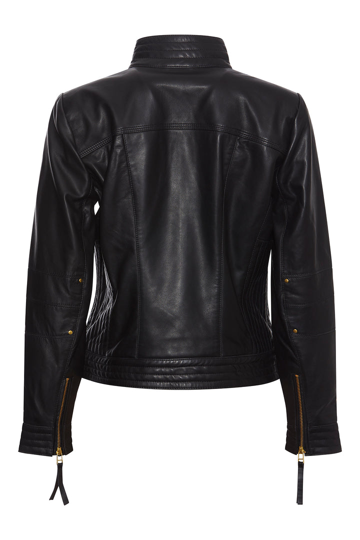PBO Pia leather jacket OUTERWEAR, LIGHT 20 Black