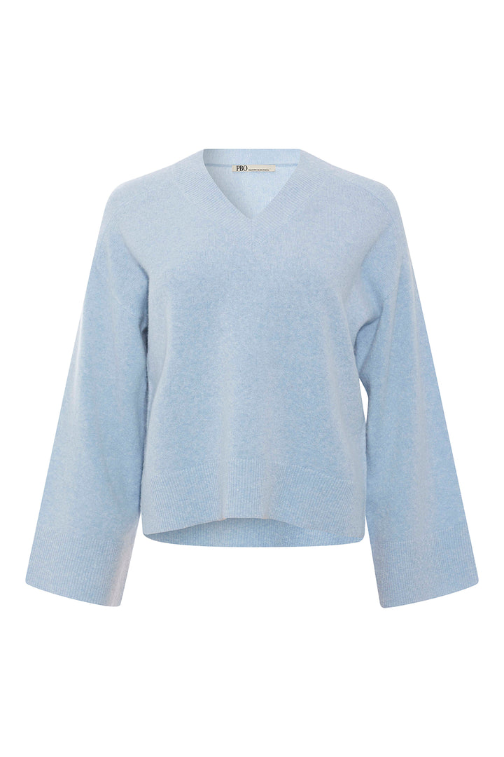 PBO Prio striktrøje KNITWEAR, HEAVY 280 Blue melange