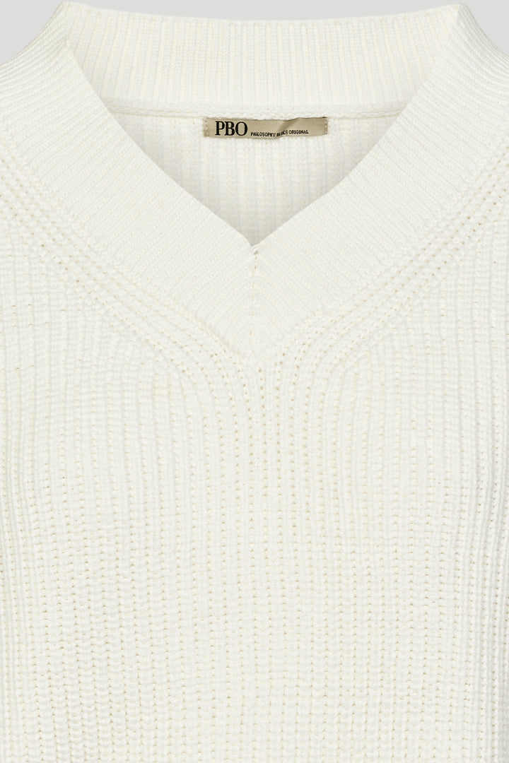 PBO Romilla striktrøje KNITWEAR, HEAVY 101 Star white