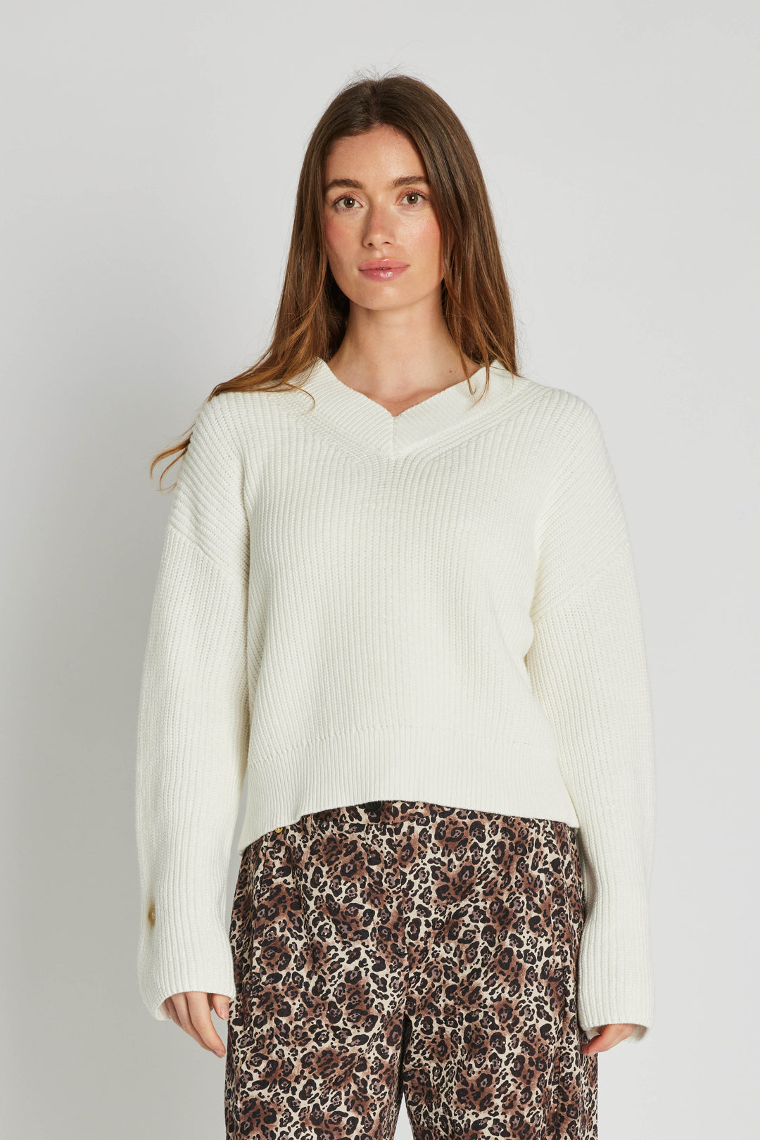 PBO Romilla striktrøje KNITWEAR, HEAVY 101 Star white