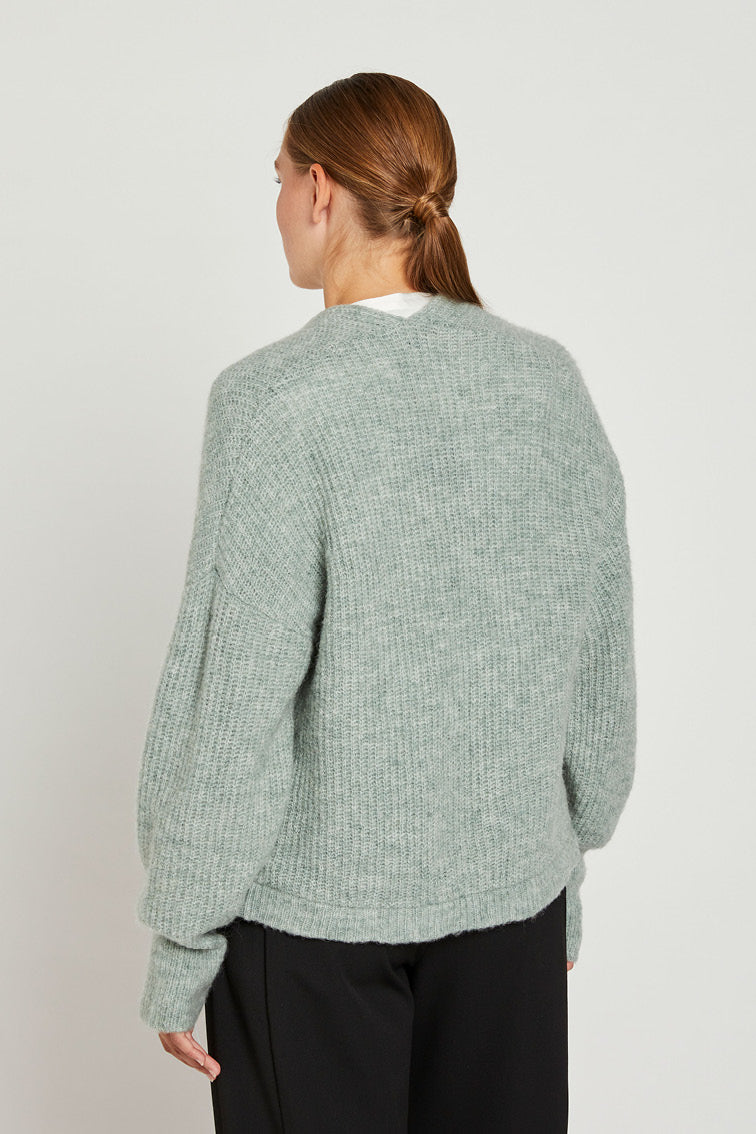 PBO Sofina strikcardigan KNITWEAR, HEAVY 577 Lily pad