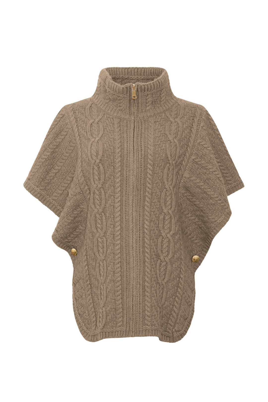 PBO Talina strik cape KNITWEAR, HEAVY 143 Dark-sand