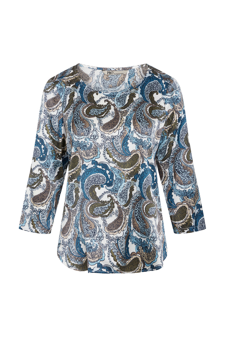 PBO Wilfred 3/4 bluse BLOUSE 281 Blue mix