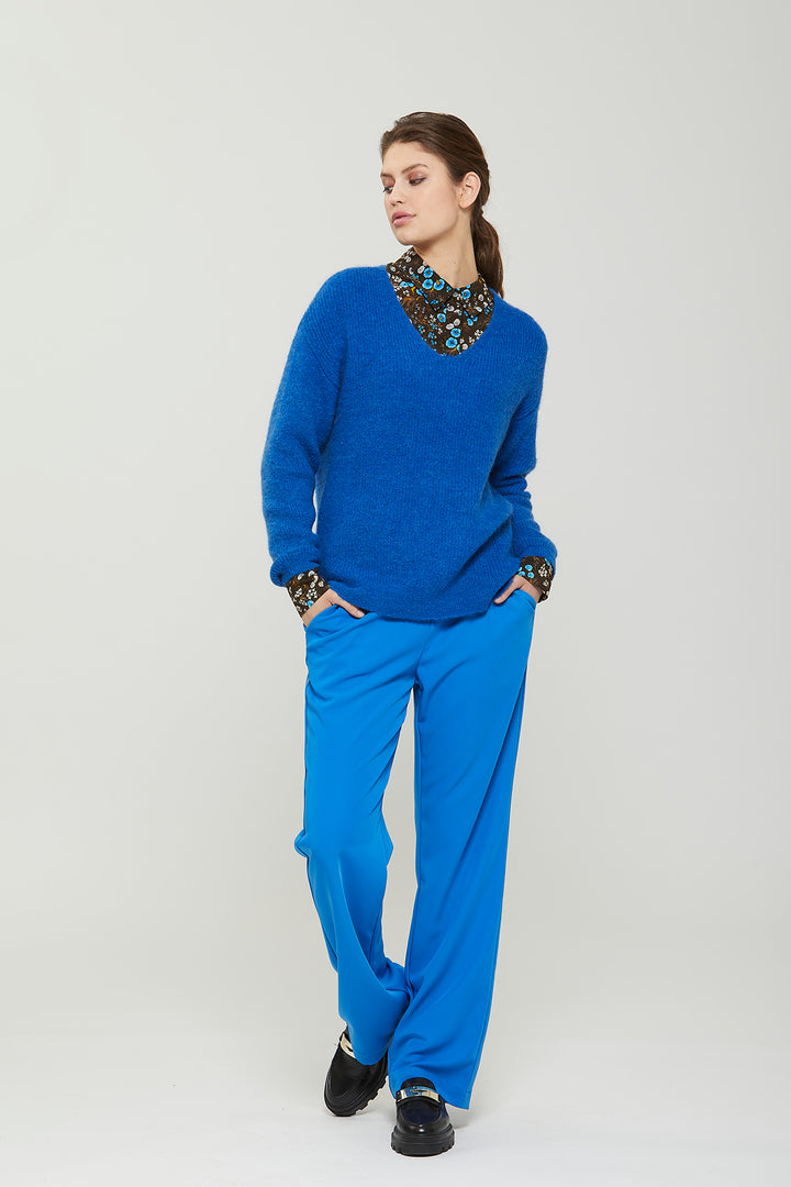 PBO Zoey striksweater KNITWEAR, HEAVY 298 True blue