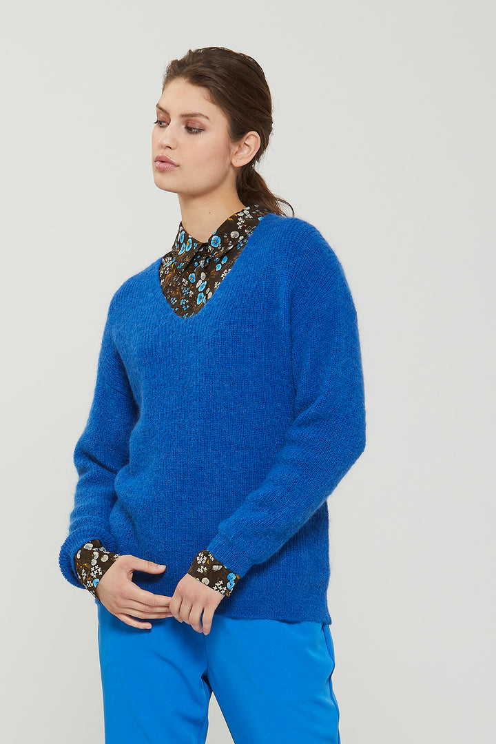 PBO Zoey striksweater KNITWEAR, HEAVY 298 True blue