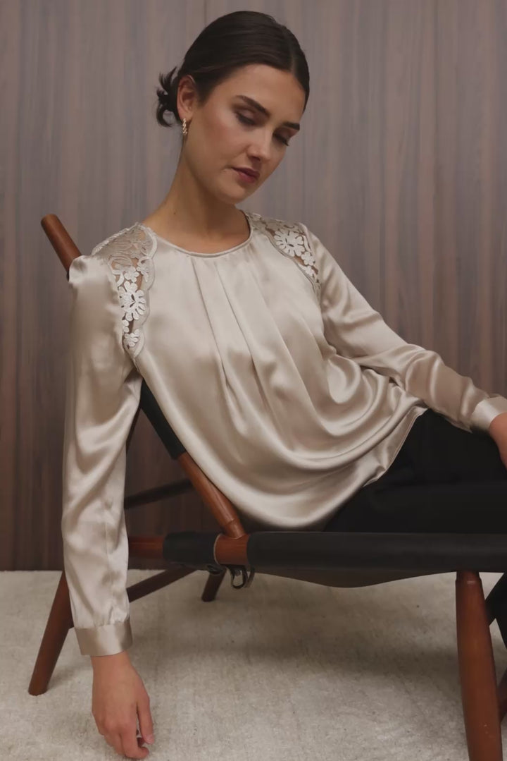 PBO PBOLaura blouse BLOUSE 140 Champagne