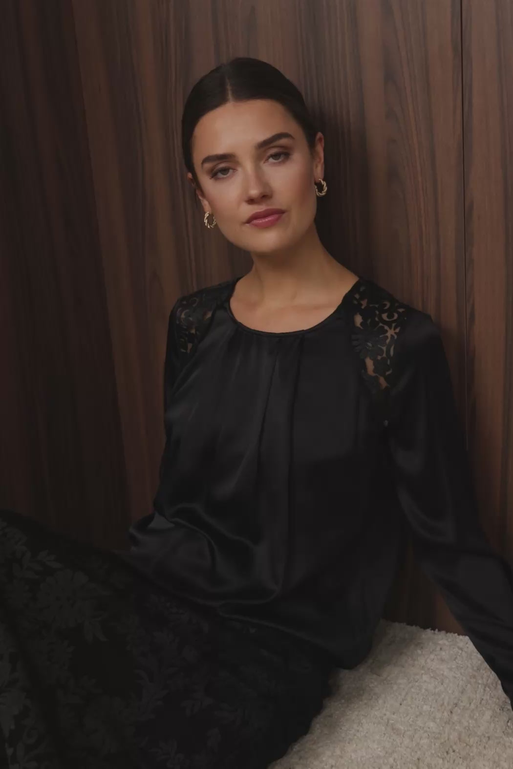 PBO PBOLaura blouse BLOUSE Sort
